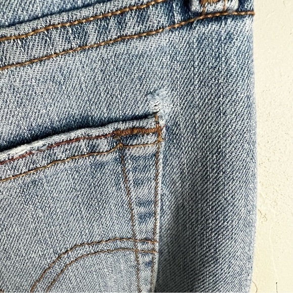 Levi’s 505s Straight Distressed Short Denim Jeans - Picture 6 of 13